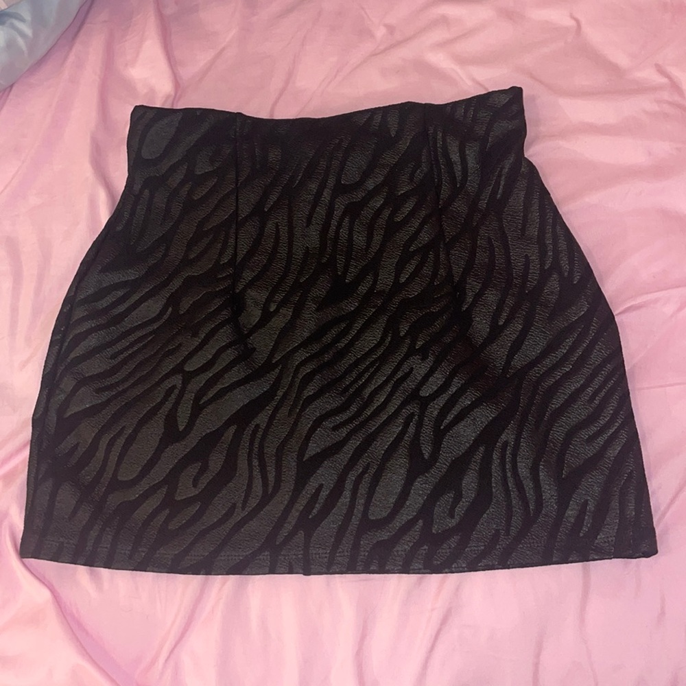 Fancy black zebra skirt